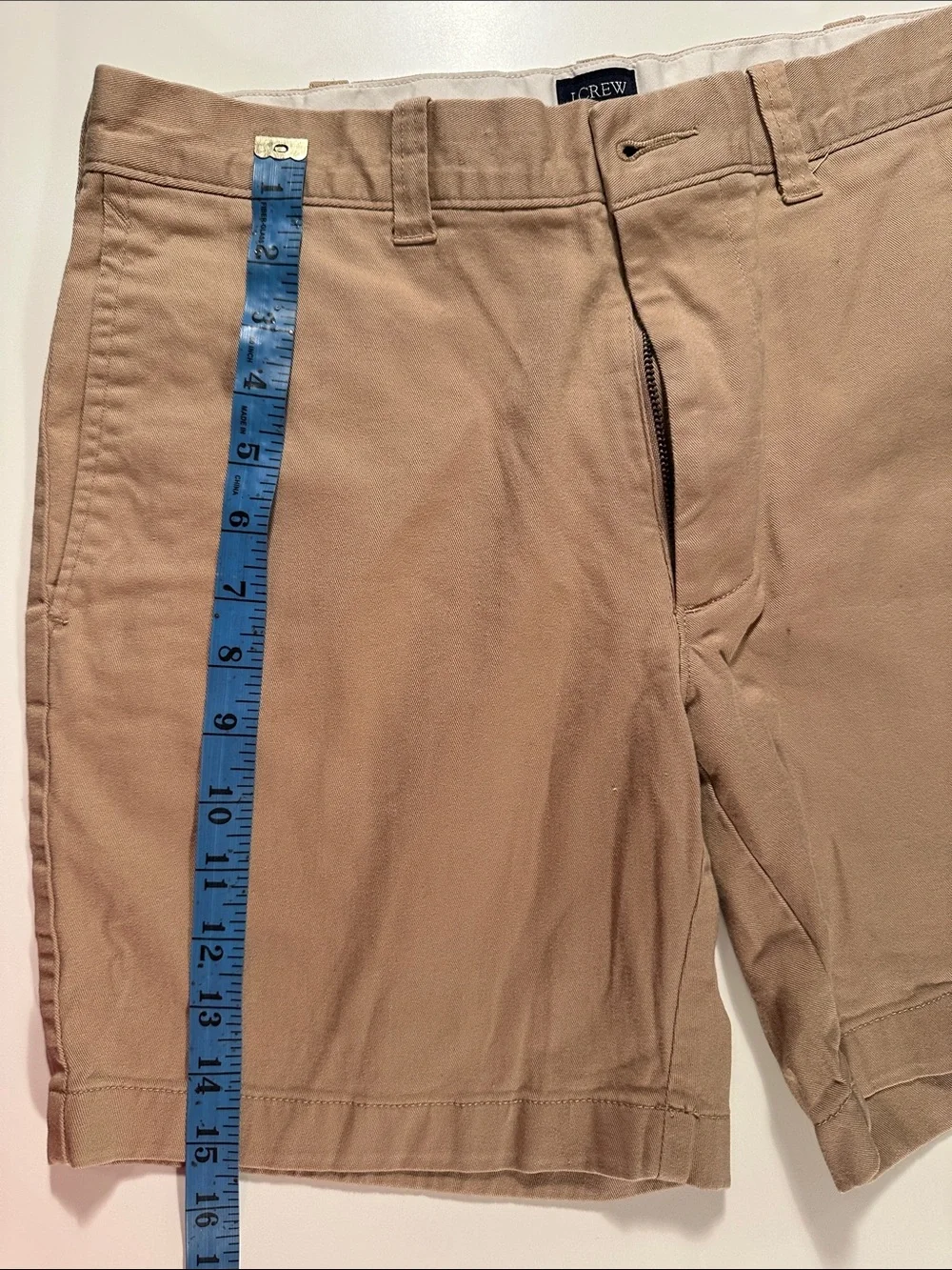 J. Crew Men's Khaki Straight Flat-Front Shorts